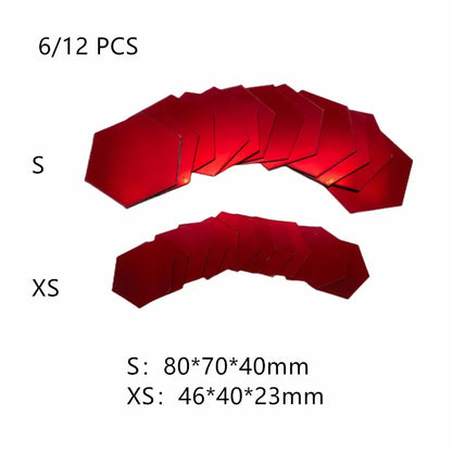 6/12PCS Hexagon Mirror Wall Stickers Acrylic Self Adhesive Mosaic Tile Decals for Room Decoration DIY Art Ornaments Gift