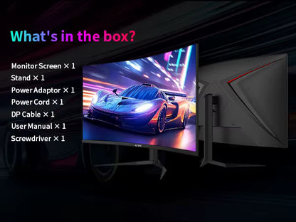 KTC 32 inch 240 Hz Moniteur Gaming Incurvé 1000R VA QHD (2560x1440p) 4000:1 Contrast FreeSync GSync