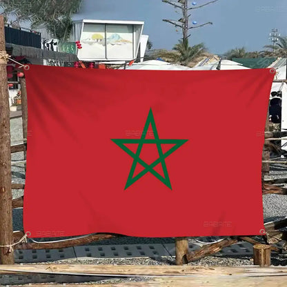 M-Morocco Flag Large Size Flags Printing Patterns Interesting Birthday Party Decorations Banner
