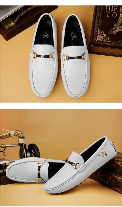 YRZL Men's Loafers 2024 Spring Autumn Fashion Shoes Men Classic Brand High Quality Leather Comfy Drive Shoes Boat Casual Shoes