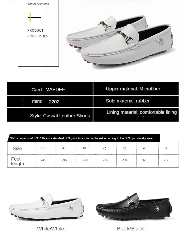 YRZL Men's Loafers 2024 Spring Autumn Fashion Shoes Men Classic Brand High Quality Leather Comfy Drive Shoes Boat Casual Shoes