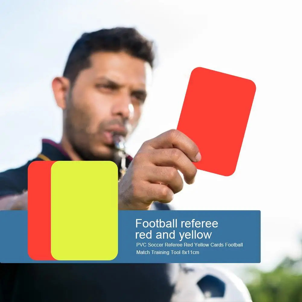 Red Card Skillful Manufacture Soccer Referee Tool Red Yellow Cards for Football Match Training 3.2x4.3 inch