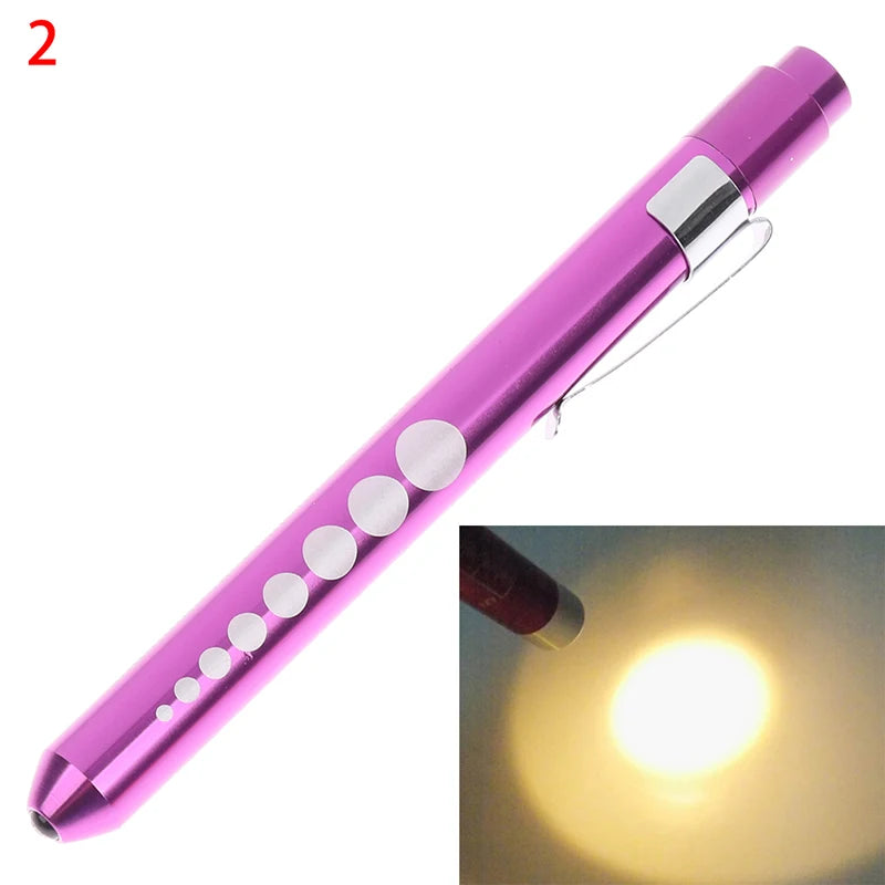1 pièces lampe de poche LED Portable lampe de travail stylo de premiers secours lampe torche élève jauge mesure stylo médical lumière