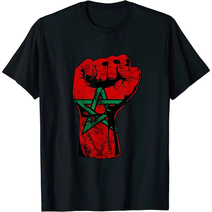 MA Morocco Flag Graphic T Shirt for Men Clothing 3D Print Moroccan Spirit Totem Emblem Tee Shirts Homme 2024 T-shirt Unisex Tops