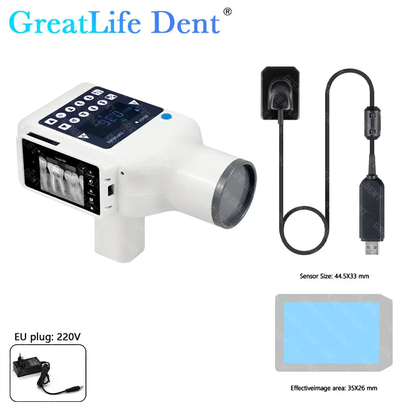 MX EU SA ES IT AE en Stock GreatLife Machine à rayons X dentaires Portable unité de rayon X vétérinaire avec capteur dentaire intégré numérique Rvg