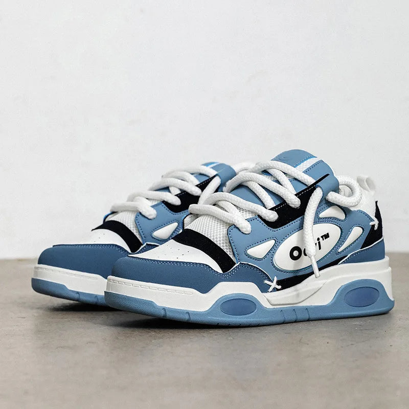 2023 New Sneakers Men's Comfortable Low-top Lace-up Platform Heightened Casual Shoes Outdoor Skateboard Shoes Sneakers for Men