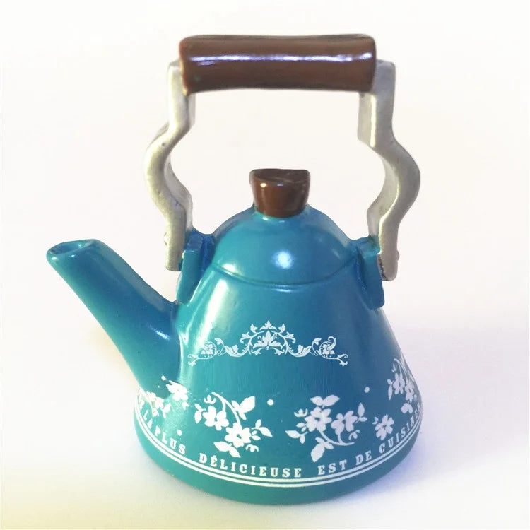 Kettle Teapot Style Refrigerator Magnetic 3D Stickers, Home Decoration, Food Fridge Magnets, Travel Souvenir Accessory