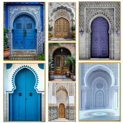 Affiche porte marocaine art arabe