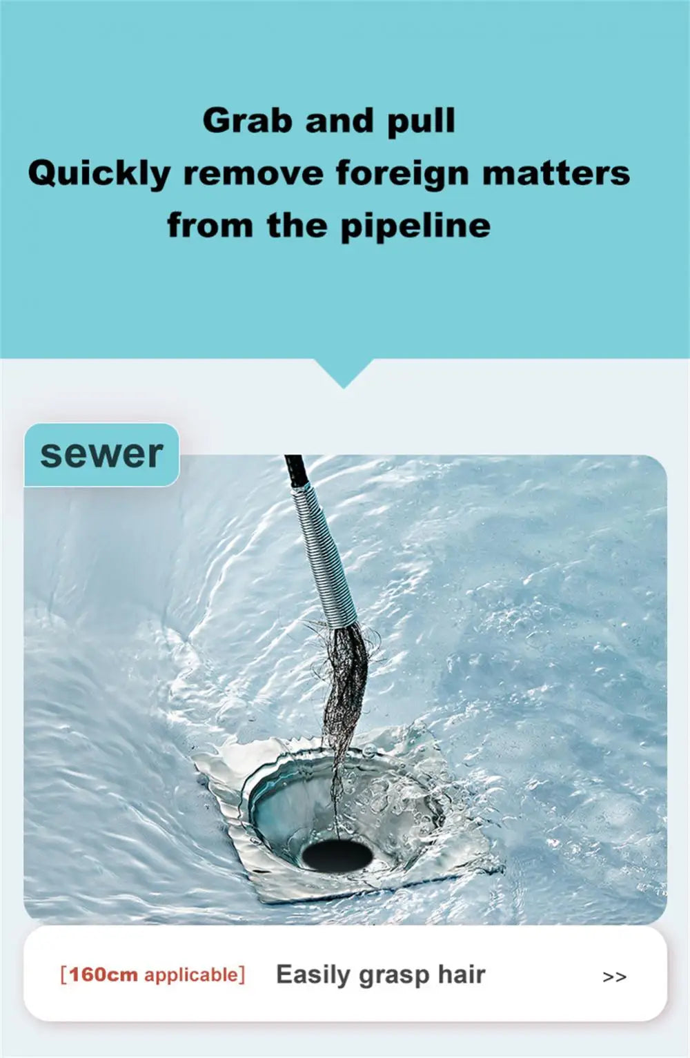 Snake Sewer Pipe Unblocker Spring Pipe Dredging Tool Kitchen Bathroom Sink Drain Clog Remover Anti Clogging Cleaning Tools