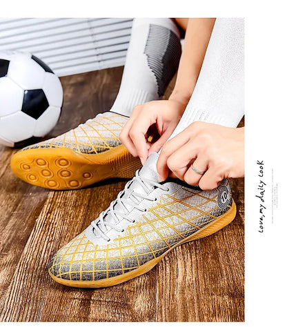 Football Boots Men Breathable Comfortable Indoor Long Spikes Outdoor Comfortable Soccer Shoes Ultralight Lightweight Top Quality