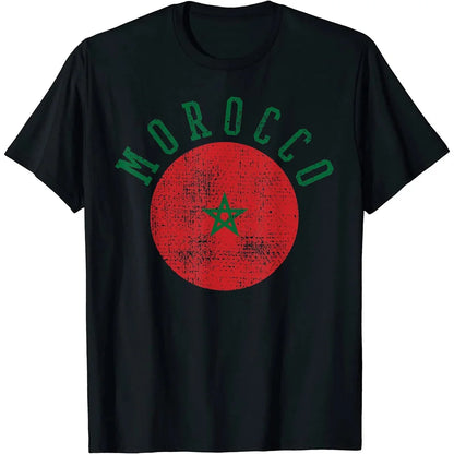 MA Morocco Flag Graphic T Shirt for Men Clothing 3D Print Moroccan Spirit Totem Emblem Tee Shirts Homme 2024 T-shirt Unisex Tops