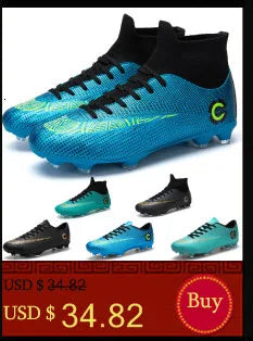 Kids Soccer Shoes FG/TF Football Boots Professional Cleats Grass Training Sport Footwear Boys Outdoor Futsal Soocer Boots 28-39