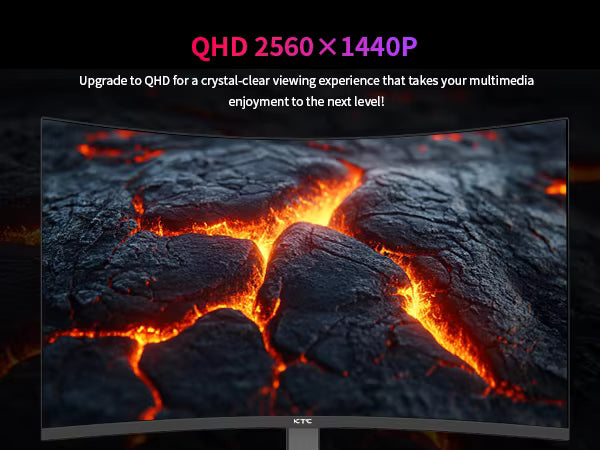 KTC 32 inch 240 Hz Moniteur Gaming Incurvé 1000R VA QHD (2560x1440p) 4000:1 Contrast FreeSync GSync