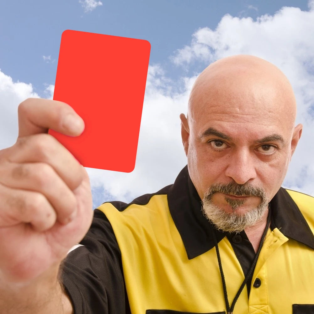 Red Card Skillful Manufacture Soccer Referee Tool Red Yellow Cards for Football Match Training 3.2x4.3 inch