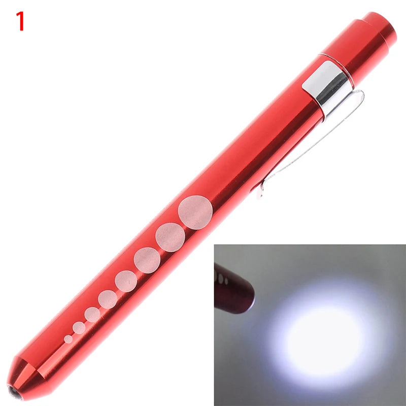 1 pièces lampe de poche LED Portable lampe de travail stylo de premiers secours lampe torche élève jauge mesure stylo médical lumière