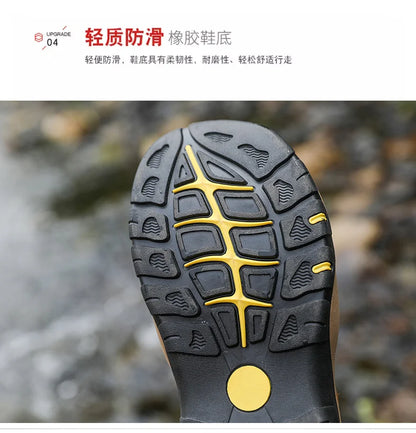 Men Leather Sandals Summer Classic Men's Outdoor Sandals Soft Comfortable Beach Sandals Slippers Men Shoes Large Size 38-48