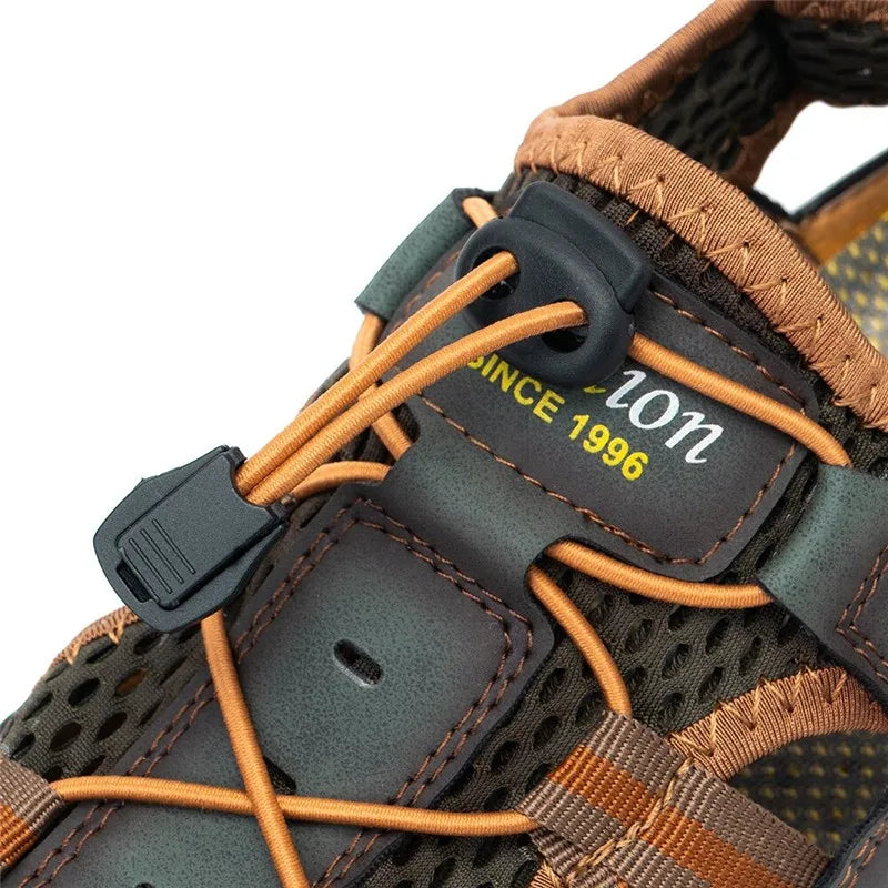 Hot Summer Men's Sandals Outdoor Mesh Sandals Soft Clogs Men Sandals Slides Handmade Dropship Sandals Roman Outdoor Slippers