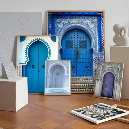 Affiche porte marocaine art arabe