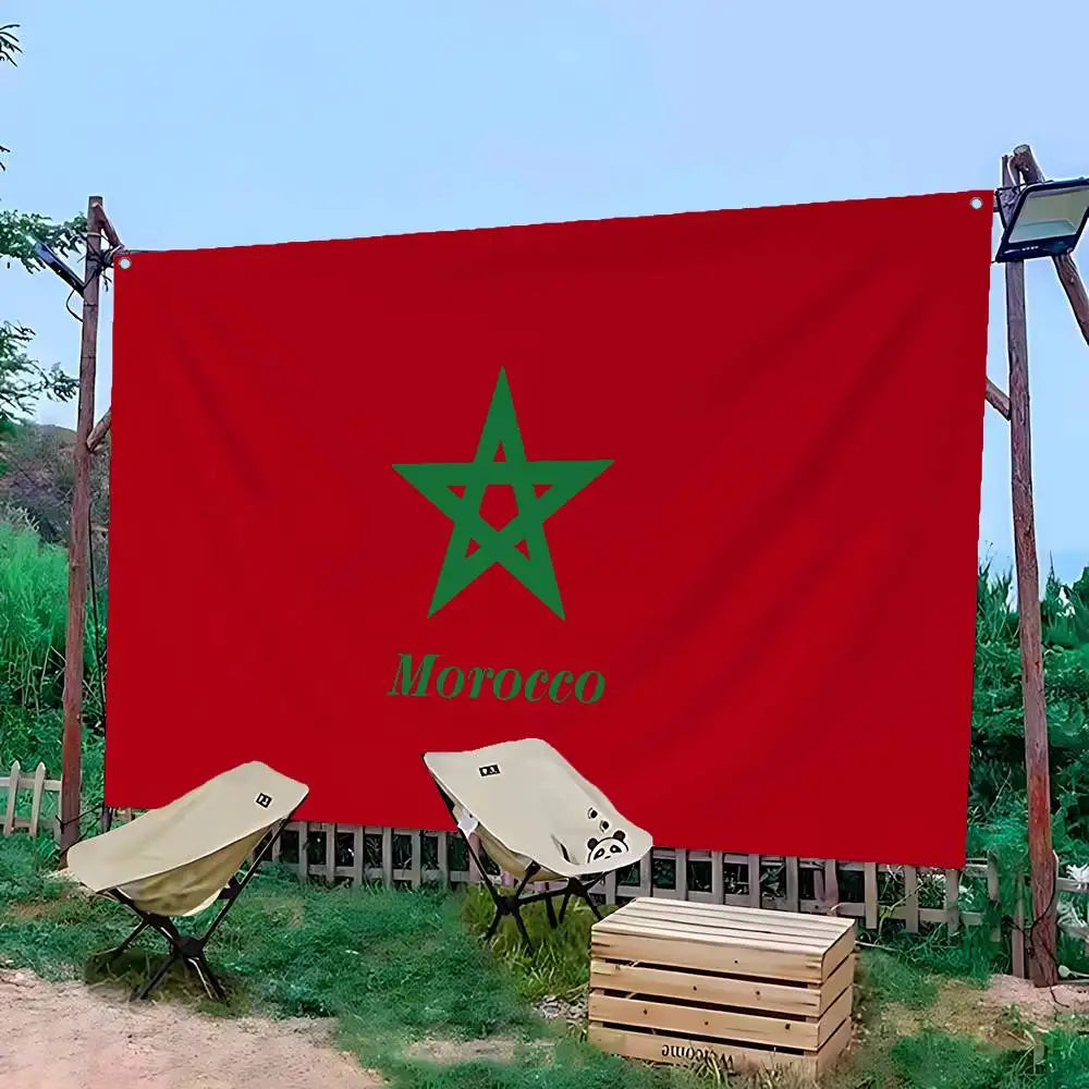 M-Morocco Flag Large Size Flags Printing Patterns Interesting Birthday Party Decorations Banner