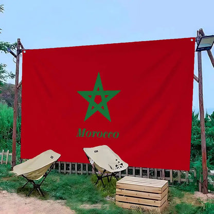 M-Morocco Flag Large Size Flags Printing Patterns Interesting Birthday Party Decorations Banner