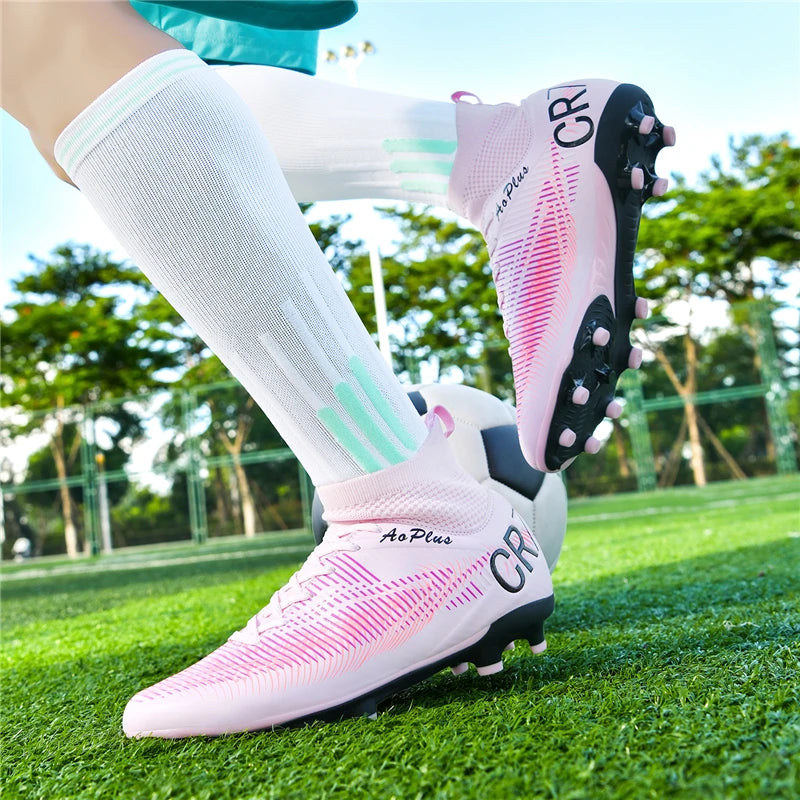 Men's Soccer Shoes Anti-slip TF/FG Football Boots Low-Top Non-Slip Sports Soccer Sneakers Breathable Outdoor Grass Soccer Boots