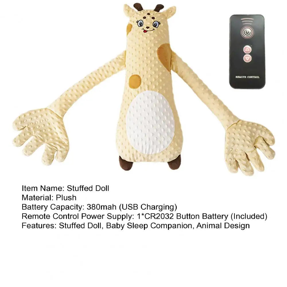 Baby Sleep Patter Stuffed Soothing Patting Toy with Palm Pad 3 Levels Adjustable Electric Hand Pillow for Soothing Sleeping Baby