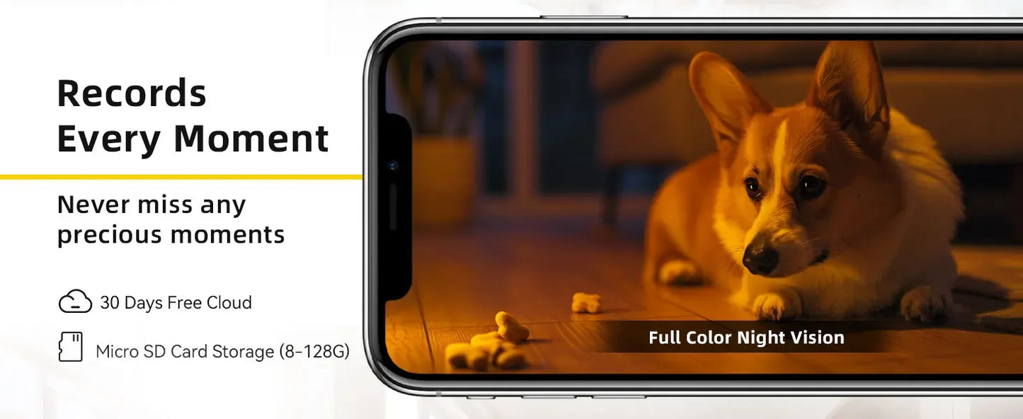 BoyKeep Smart Camera 2K Security Protection Wifi Surveillance 5G/2.4GHz Indoor Baby Night Vision 360° Pan & Tilt 2-Way Audio K30