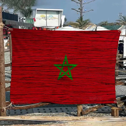 M-Morocco Flag Large Size Flags Printing Patterns Interesting Birthday Party Decorations Banner