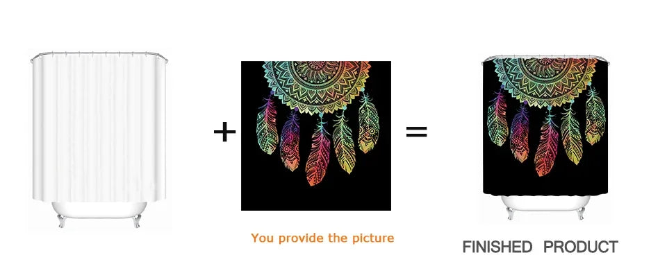 3D Printing Flowers Plant Garden Bathroom Shower Curtain Natural Landscape Home Decoration Waterproof Curtain with Hook Curtain