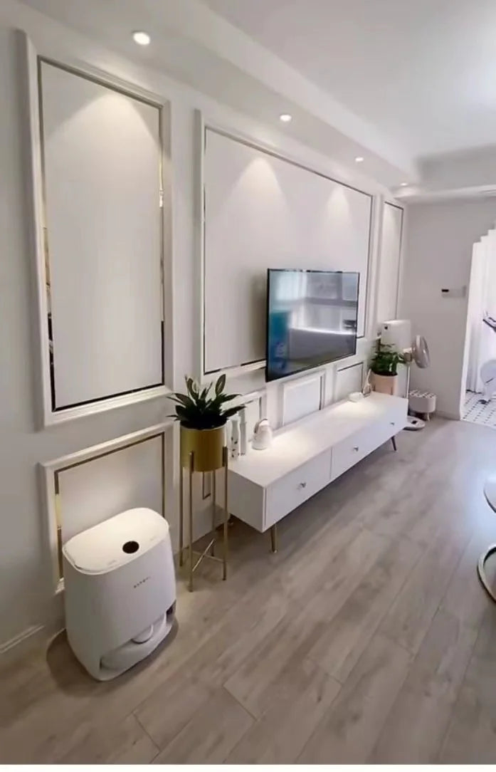 1 Roll Mirror Wall Sticker Stainless Steel Decorative Line Gold TV Background Ceiling Edging Strip Wall Decorations Living Room