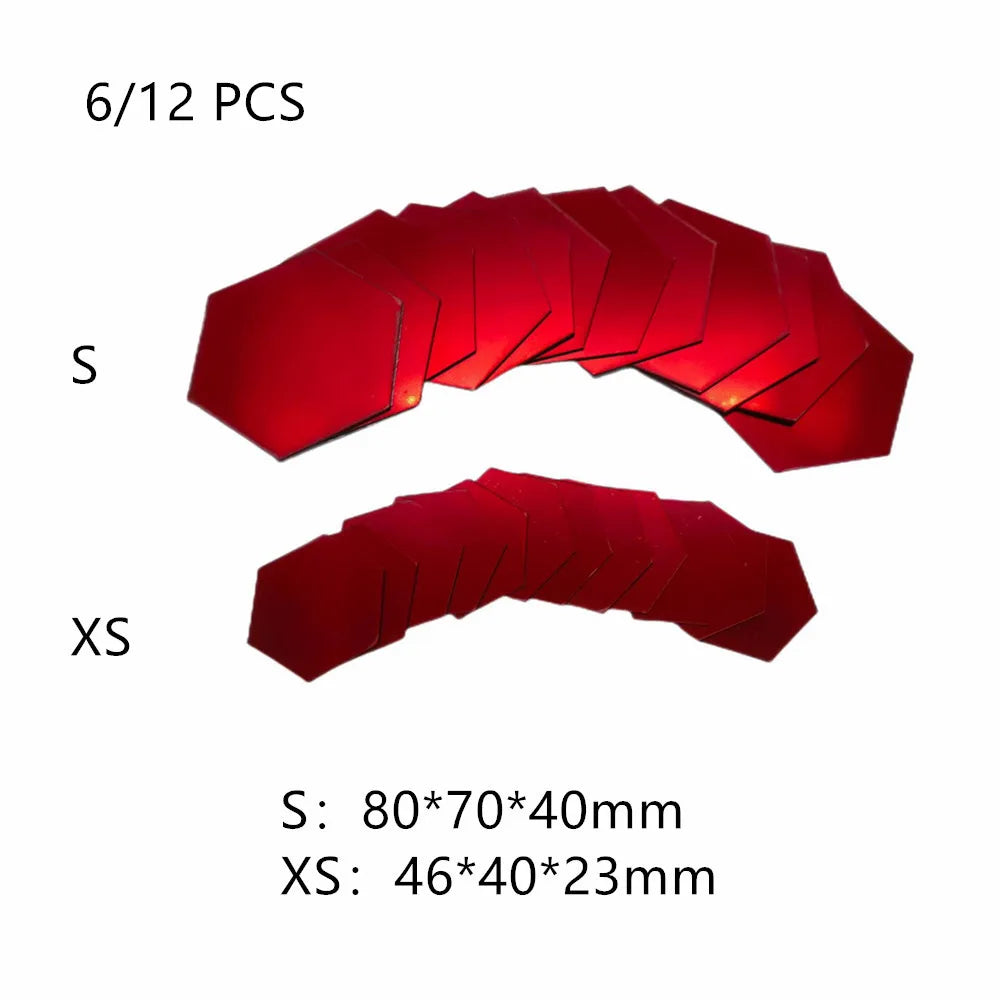 6/12PCS Hexagon Mirror Wall Stickers Acrylic Self Adhesive Mosaic Tile Decals for Room Decoration DIY Art Ornaments Gift