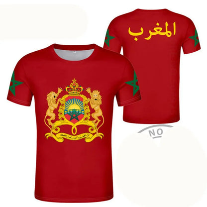MA Morocco Flag Graphic T Shirt for Men Clothing 3D Print Moroccan Spirit Totem Emblem Tee Shirts Homme 2024 T-shirt Unisex Tops