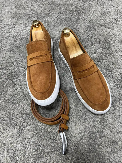 New Brown Sneakers Men Black Slip-On Solid Sport Shoes Men's Vulcanize Shoes for Men with  Size 38-46 Men Shoes
