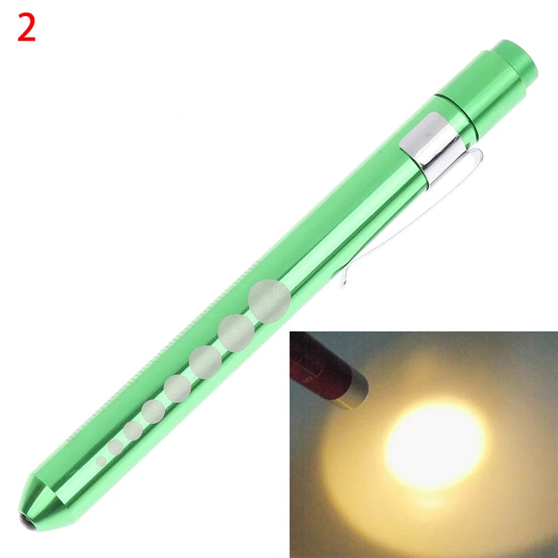 1 pièces lampe de poche LED Portable lampe de travail stylo de premiers secours lampe torche élève jauge mesure stylo médical lumière