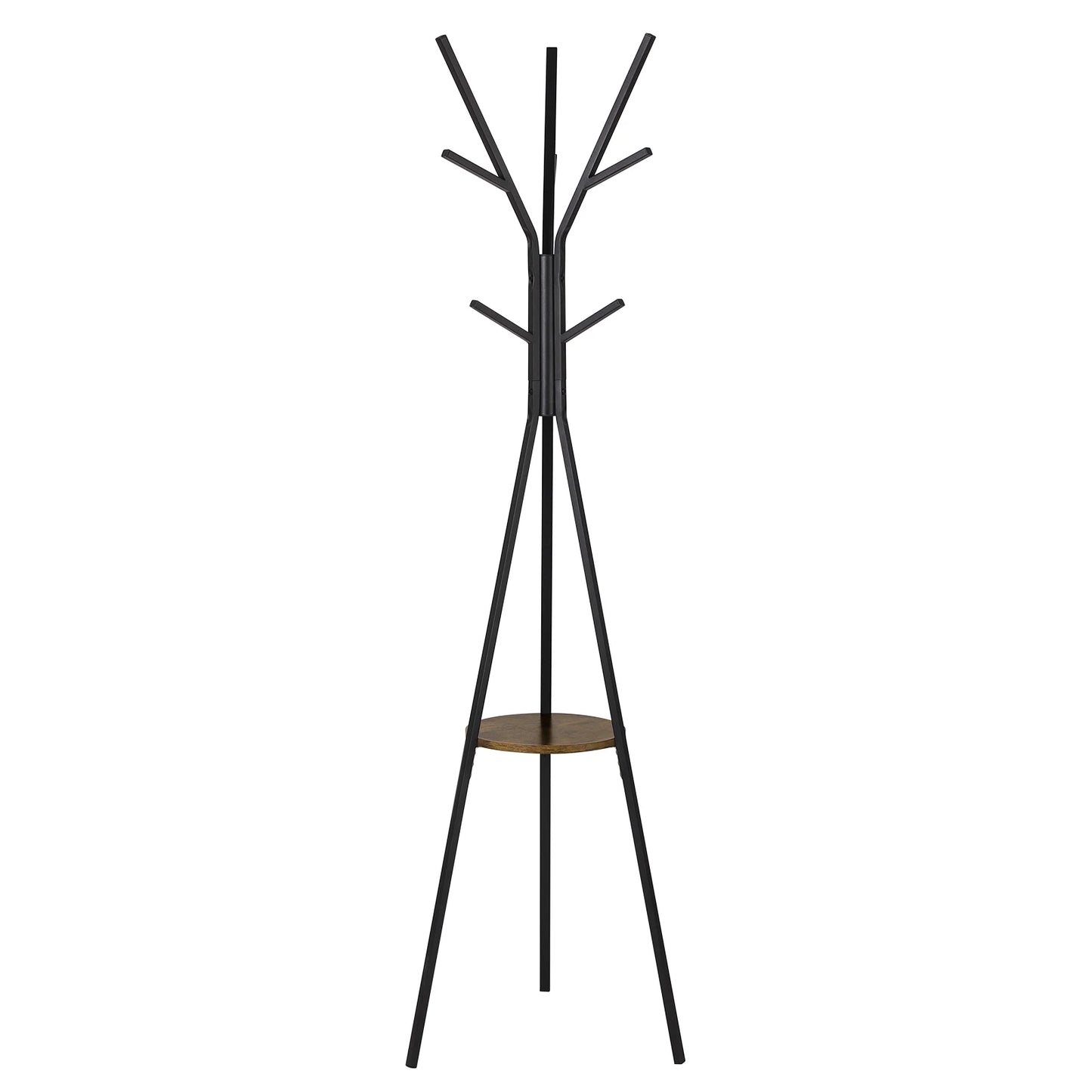 WOLTU Free Standing Hat Clothing Display Stand Coat Rack Tree Shape with 9 Hooks 1 Shelf for Clothes Hats Bags for Living Room