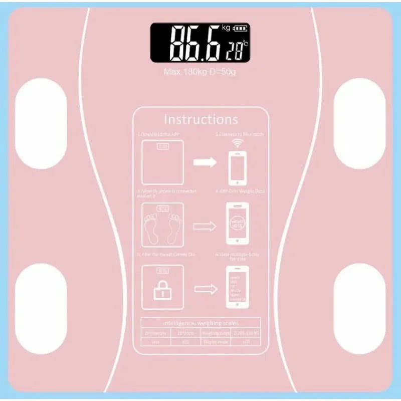 Weight Scale Body Fat Smart Bluetooth Electronic Scale Weighing Scale Home Health Scale Human Body Scale Smart Scale