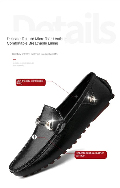 YRZL Men's Loafers 2024 Spring Autumn Fashion Shoes Men Classic Brand High Quality Leather Comfy Drive Shoes Boat Casual Shoes