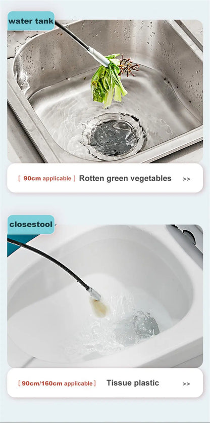 Snake Sewer Pipe Unblocker Spring Pipe Dredging Tool Kitchen Bathroom Sink Drain Clog Remover Anti Clogging Cleaning Tools