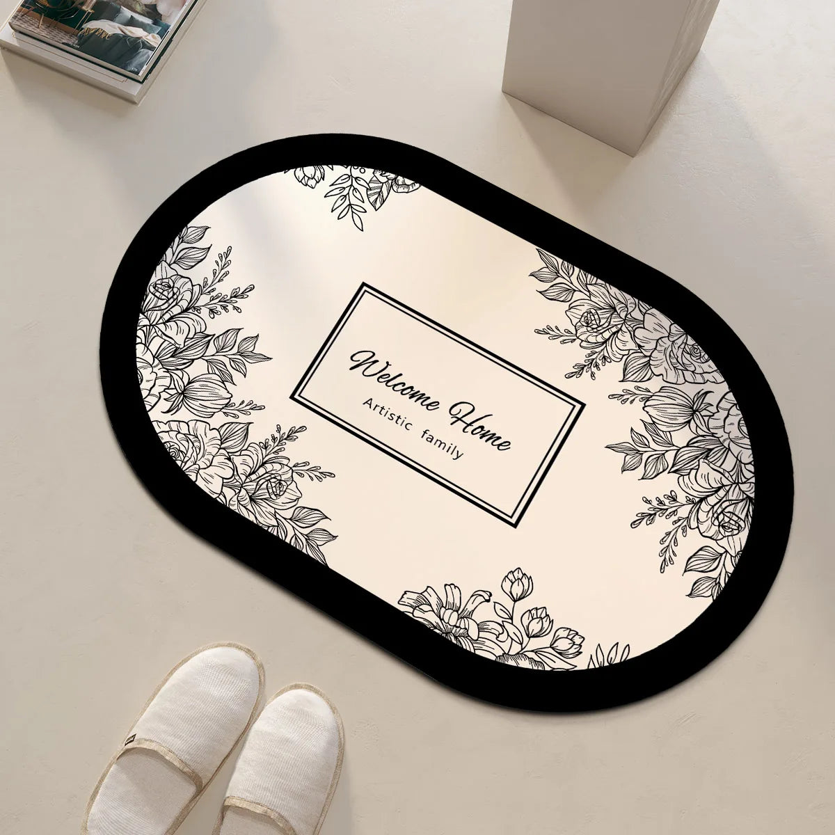 Diatomaceous Earth Bath Mat Non-slip Quick Dry Bathroom Rug Super Absorbent Shower Rugs Toilet Pad Doormat Washable