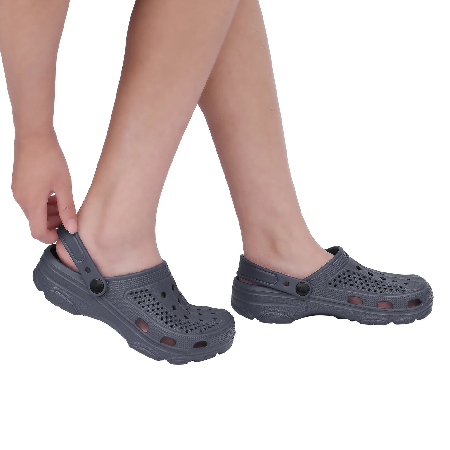 Bebealy Men Hole Clogs Slippers Men Garden Shoes For Men Arch Support Slides Summer Fashion Beach Slippers Non-slip EVA Slippers