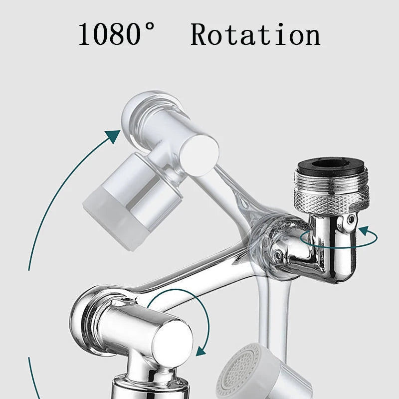 1080° Universal Rotation Faucet Extender Sprayer Head Kitchen Robot Arm Extension Faucets Mixer Aerator Bubbler Water Tap Nozzle