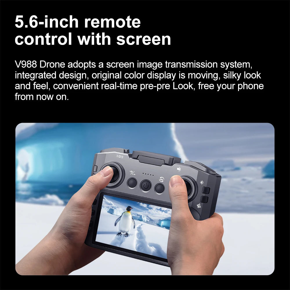 Xiaomi Mijia V988 Drone 4K professionnel HD double caméra 5G WIFI moteur sans brosse FPV quadrirotor pliable photographie aérienne Drone