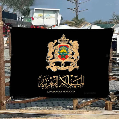 Morocco Map Flag Large Size Flags Printing Patterns Interesting Birthday Party Decorations Banner