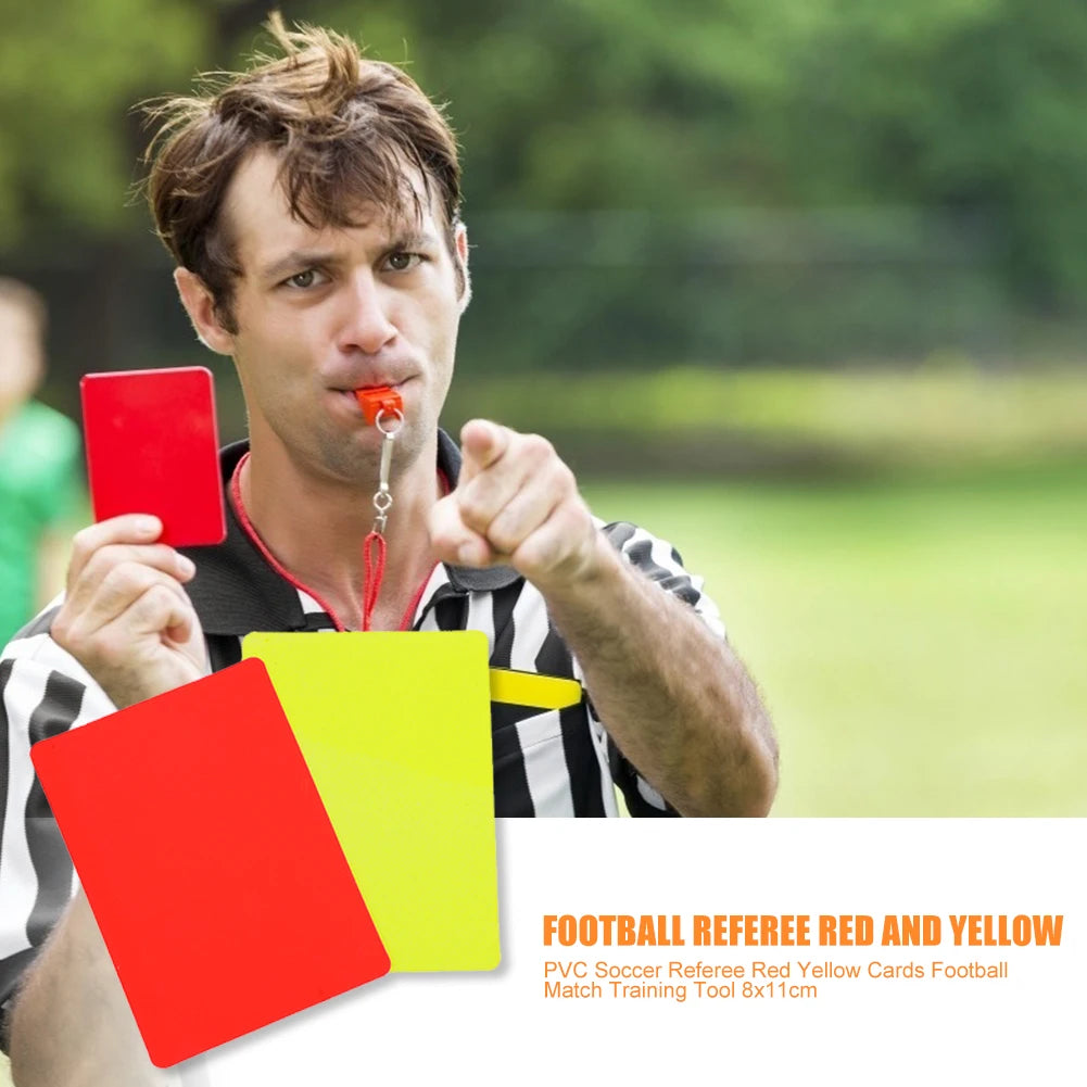 Red Card Skillful Manufacture Soccer Referee Tool Red Yellow Cards for Football Match Training 3.2x4.3 inch