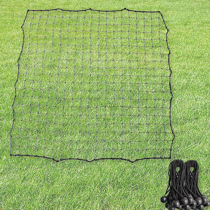 Soccer Rebounder Net with 20 Elastic Ropes Kickback Football Practice Net Target Goal Net Beginner Training Aid （No bracket）
