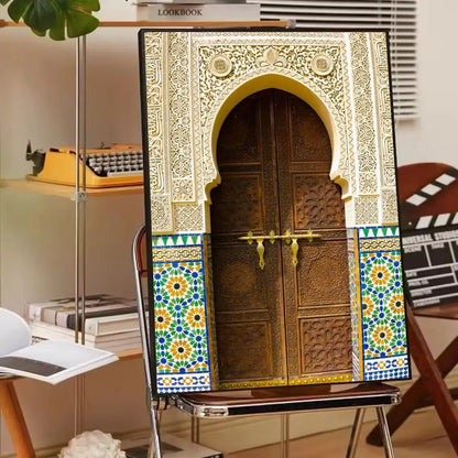 Affiche porte marocaine art arabe