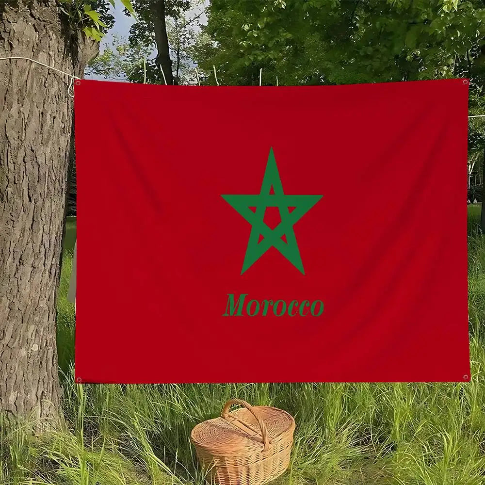 M-Morocco Flag Large Size Flags Printing Patterns Interesting Birthday Party Decorations Banner