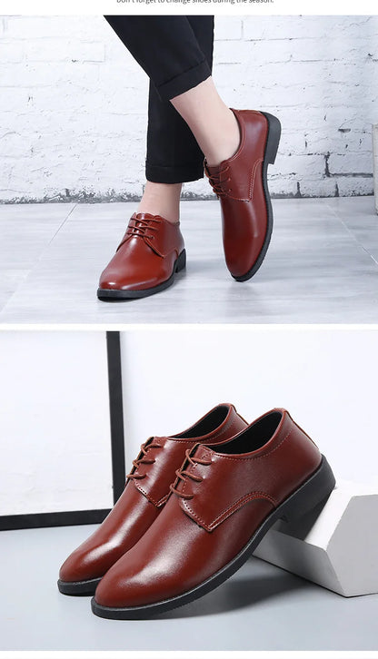 Men Dress Shoes Original Men's Leather Casual Fomer Designer Suit Business Shoes for Free Shipping 2023 Moccasin Shoe To Wear