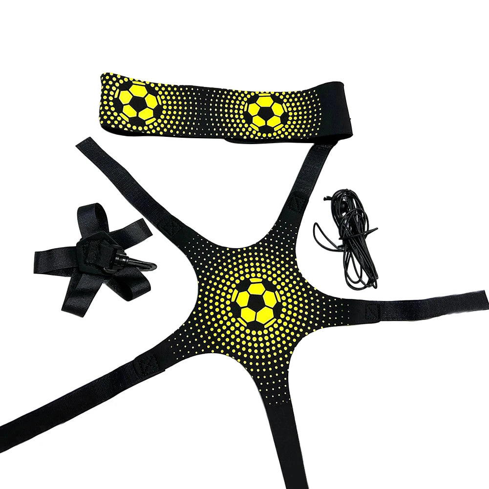 Football Kick Throw Trainer Adjustable Solo Practice Training Belt Elastic Soccer Trainer Belt for Soccer Ball Practice