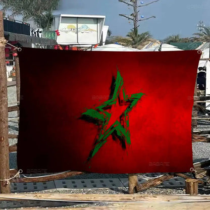 M-Morocco Flag Large Size Flags Printing Patterns Interesting Birthday Party Decorations Banner